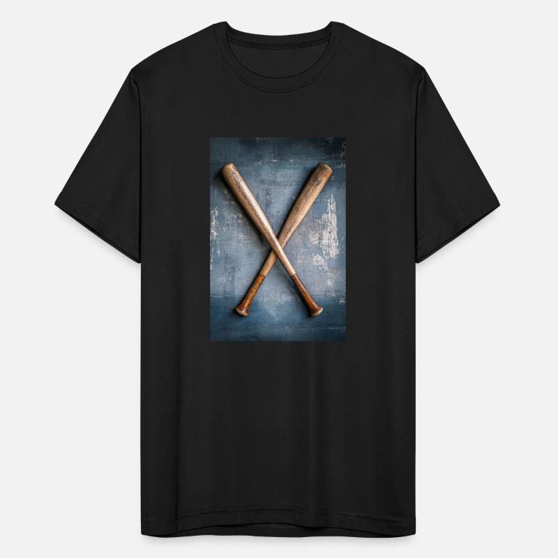 Classic Baseball Bats Crossed