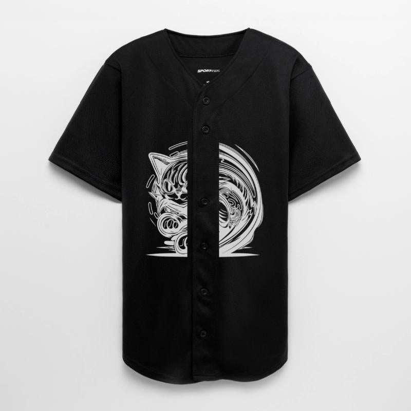 Clumsy Wild House Cat In Tattoo Style