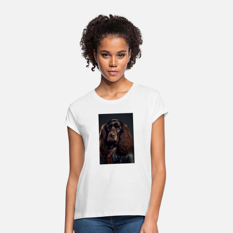 Cocker Spaniel Dog wearing leather jacket - Dog Br