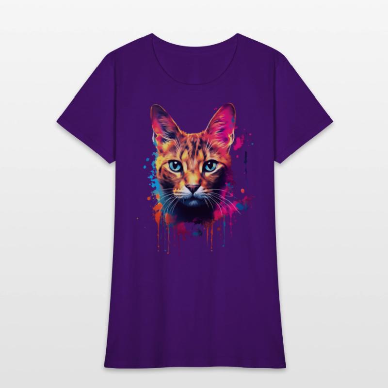 Color Explosion Abyssinian Cat Digital