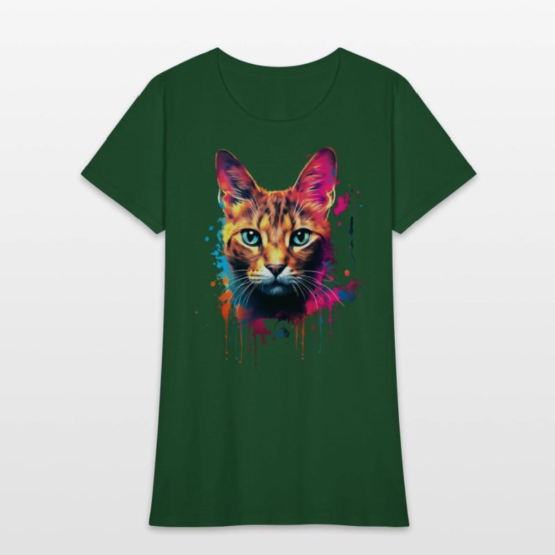 Color Explosion Abyssinian Cat Digital