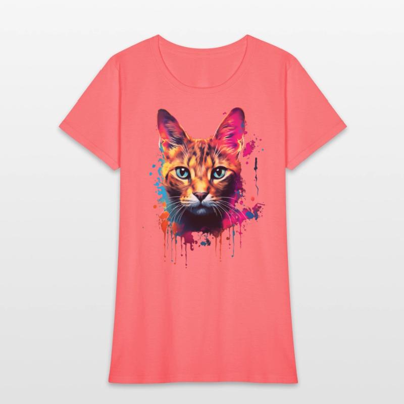 Color Explosion Abyssinian Cat Digital