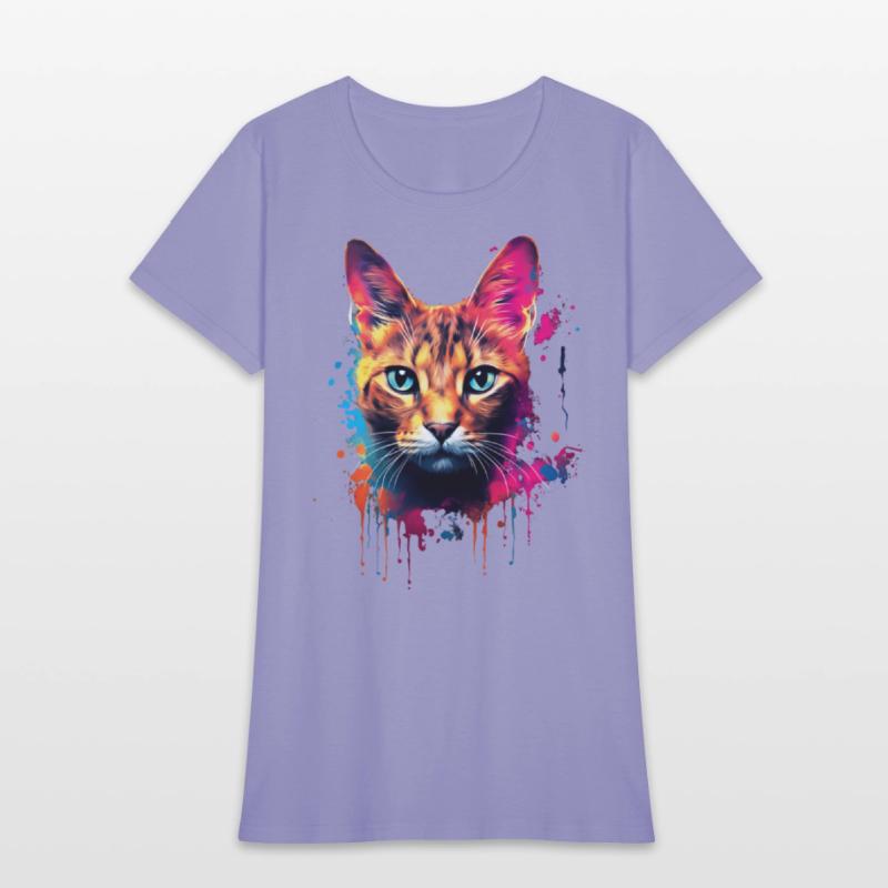 Color Explosion Abyssinian Cat Digital