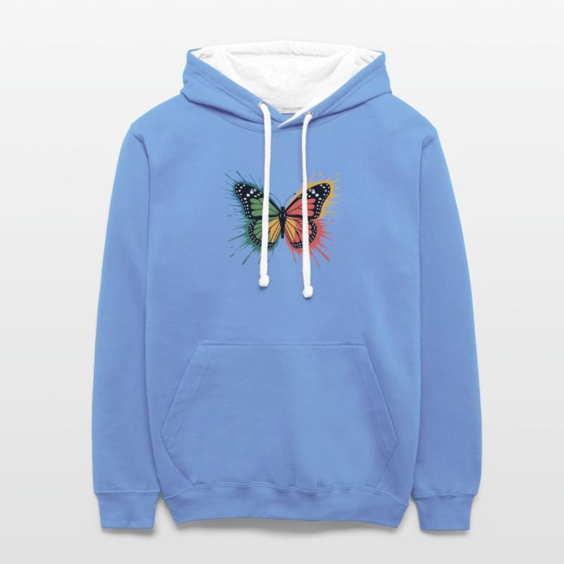 Colorful Butterfly With Color Explosion