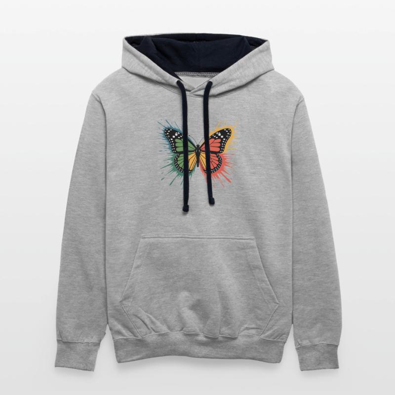 Colorful Butterfly With Color Explosion