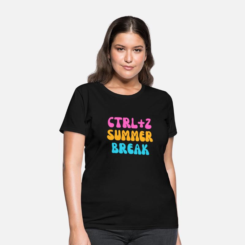 Colorful ctrl+z summer break - back to school