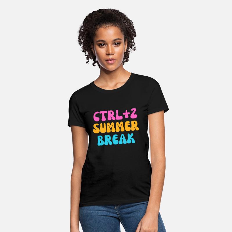 Colorful ctrl+z summer break - back to school