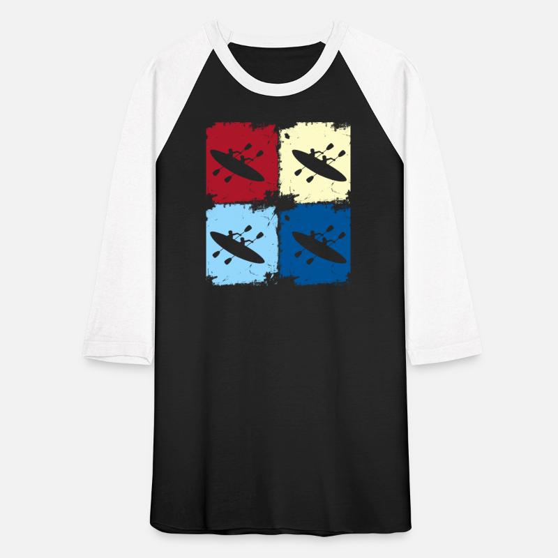 Colorful Kayaking Duo Silhouette Pop Art Design