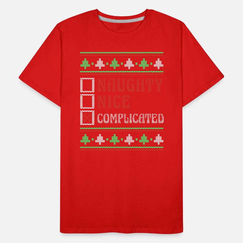 Complicated Naughty Nice Joke Funny Ugly Christmas