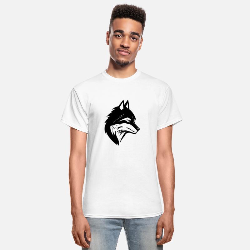 cool rugged wolf minimalist flat design