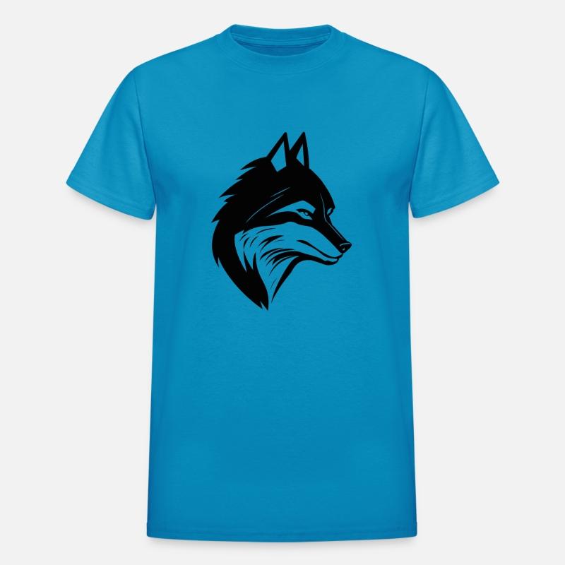 cool rugged wolf minimalist flat design