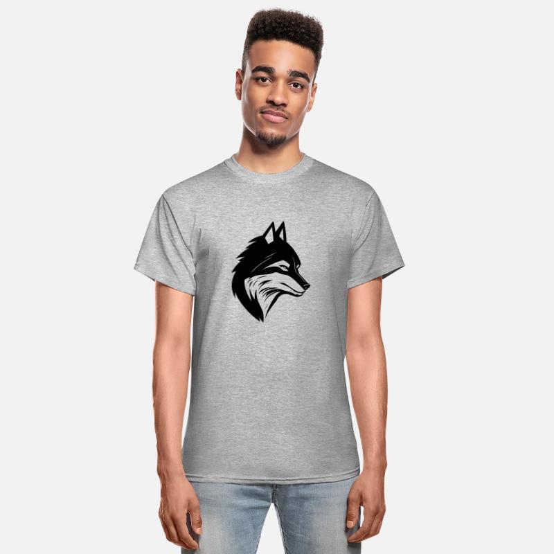 cool rugged wolf minimalist flat design