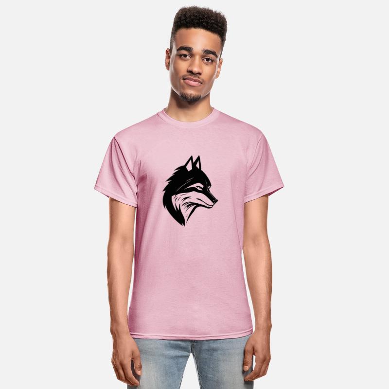 cool rugged wolf minimalist flat design