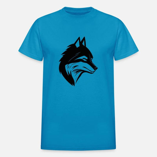 cool rugged wolf minimalist flat design