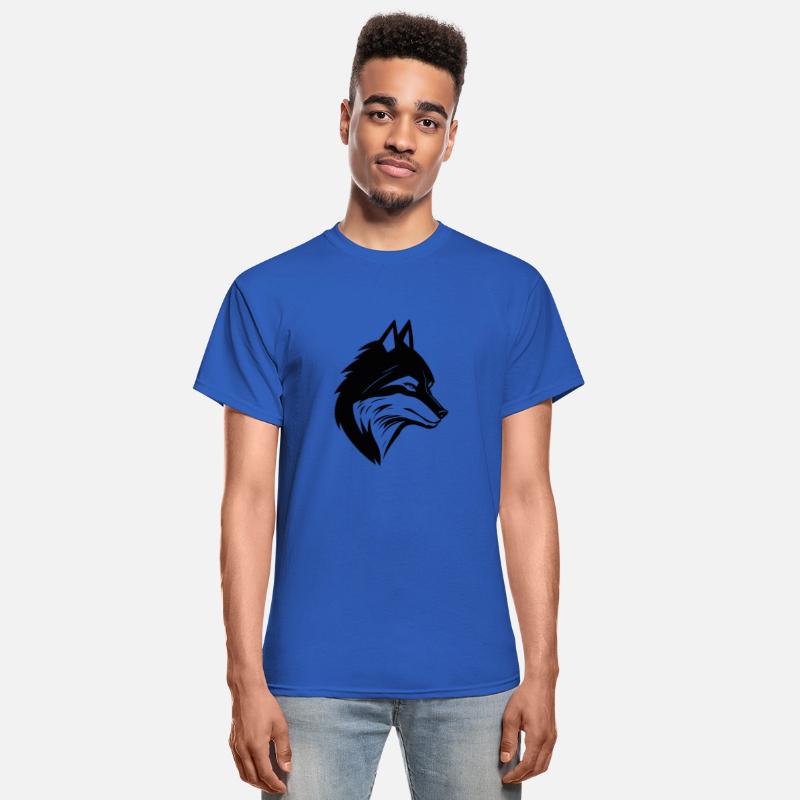 cool rugged wolf minimalist flat design