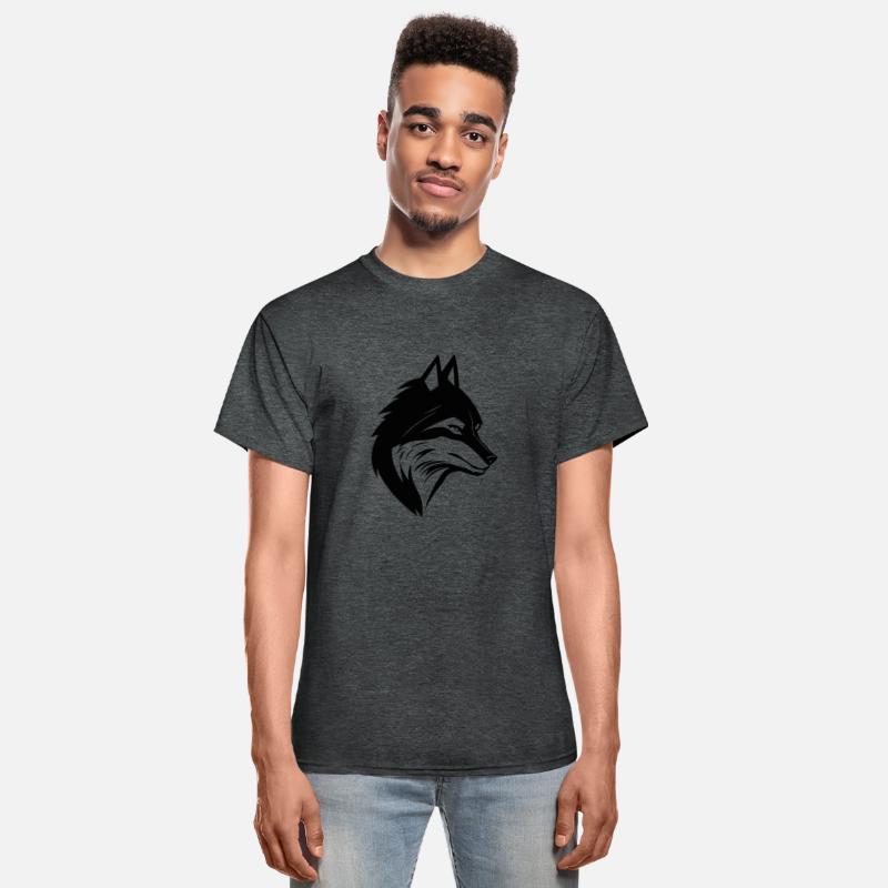 cool rugged wolf minimalist flat design