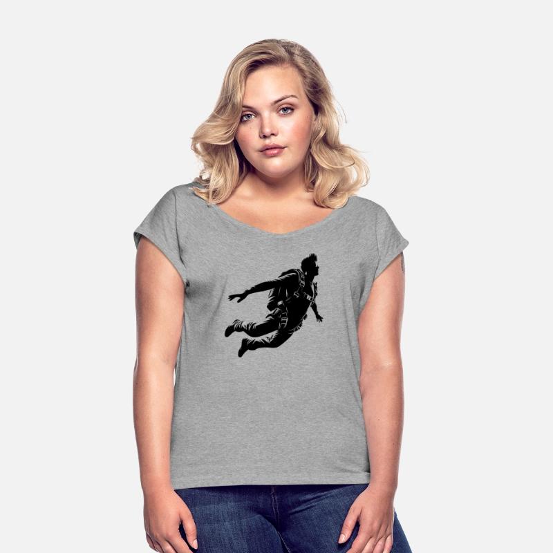 Cool Skydiver During A Parachute Jump