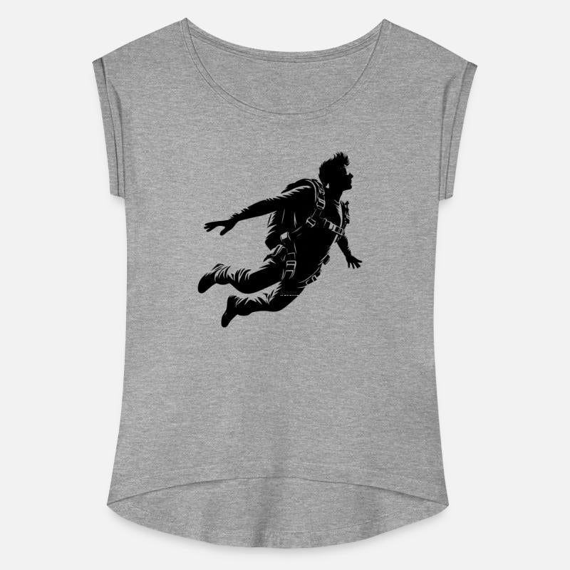 Cool Skydiver During A Parachute Jump