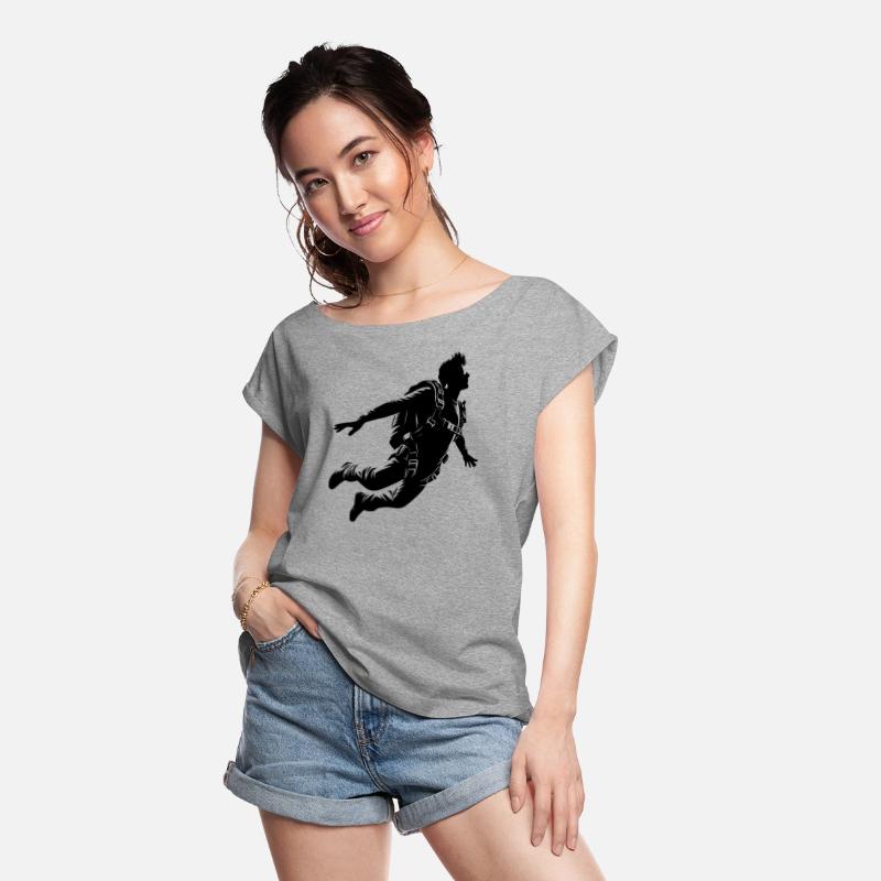 Cool Skydiver During A Parachute Jump