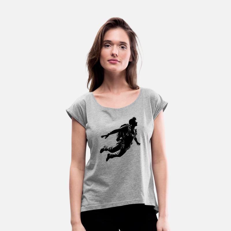 Cool Skydiver During A Parachute Jump