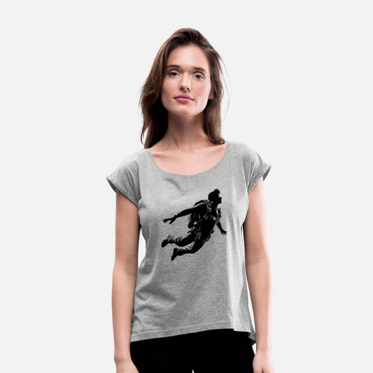 Cool Skydiver During A Parachute Jump