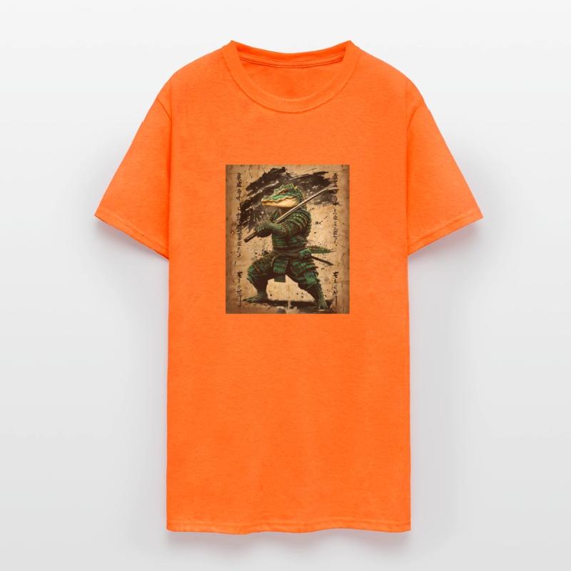 Crocodile Samurai Warrior - Japanese Ink Style