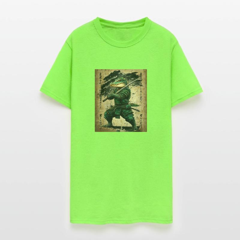 Crocodile Samurai Warrior - Japanese Ink Style