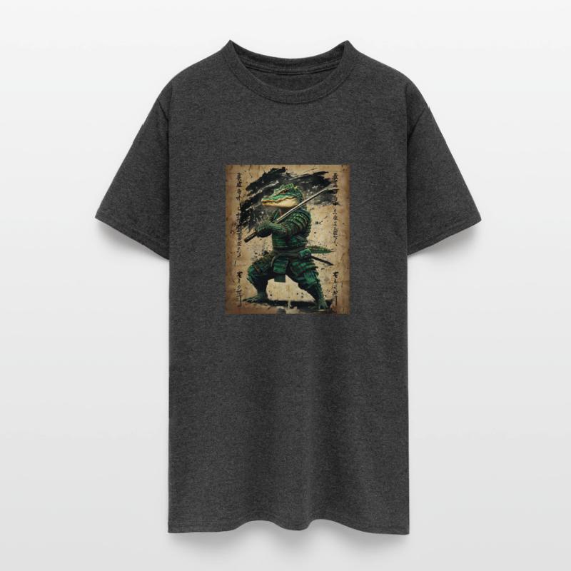 Crocodile Samurai Warrior - Japanese Ink Style