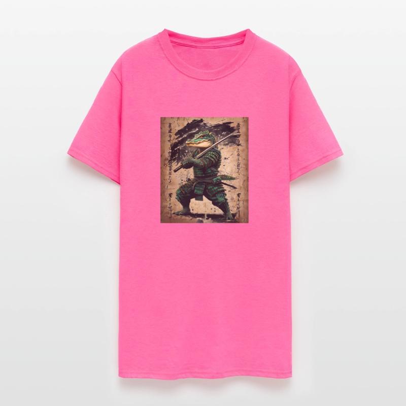 Crocodile Samurai Warrior - Japanese Ink Style