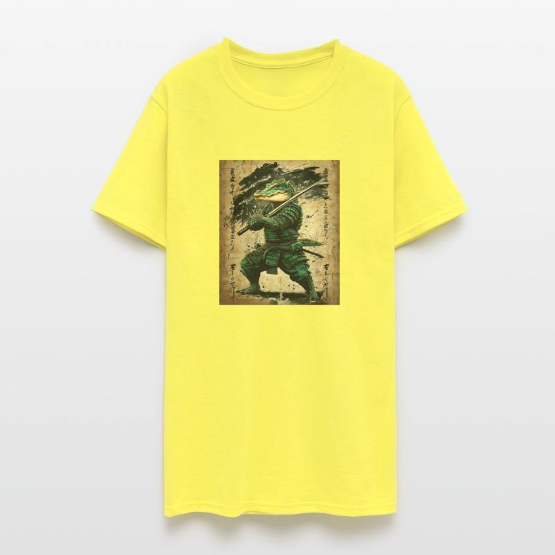 Crocodile Samurai Warrior - Japanese Ink Style