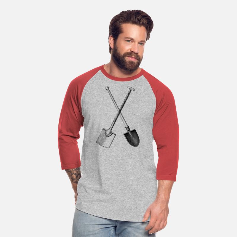 Crossed spade with shovel