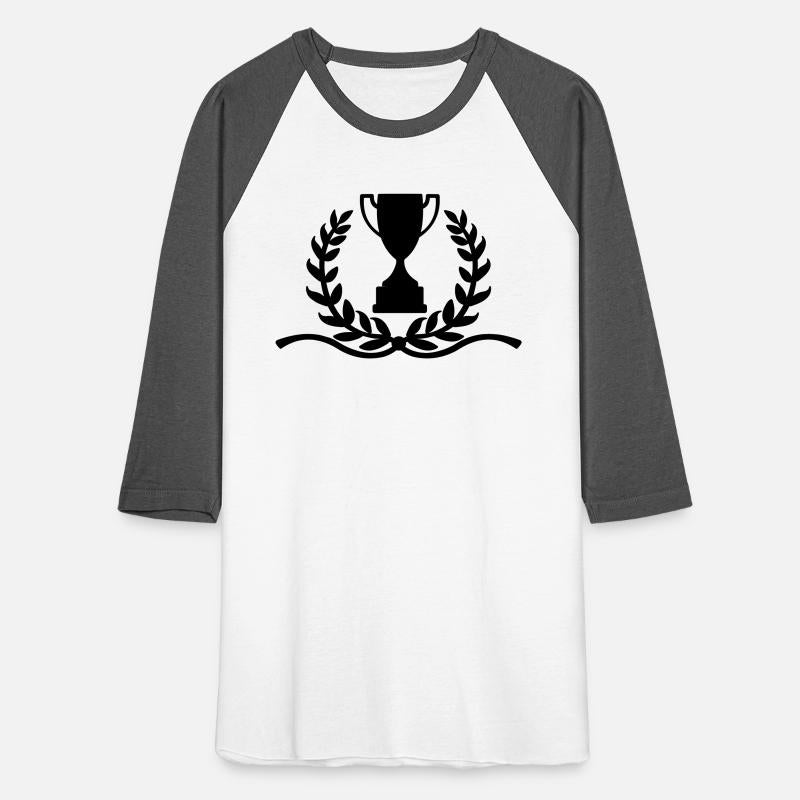 Cup in laurel wreath winner logo symbol of victory