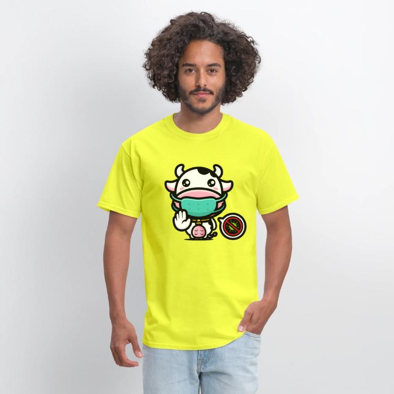 Cute Anti-Covid Cow With Quarantine Mouthguard