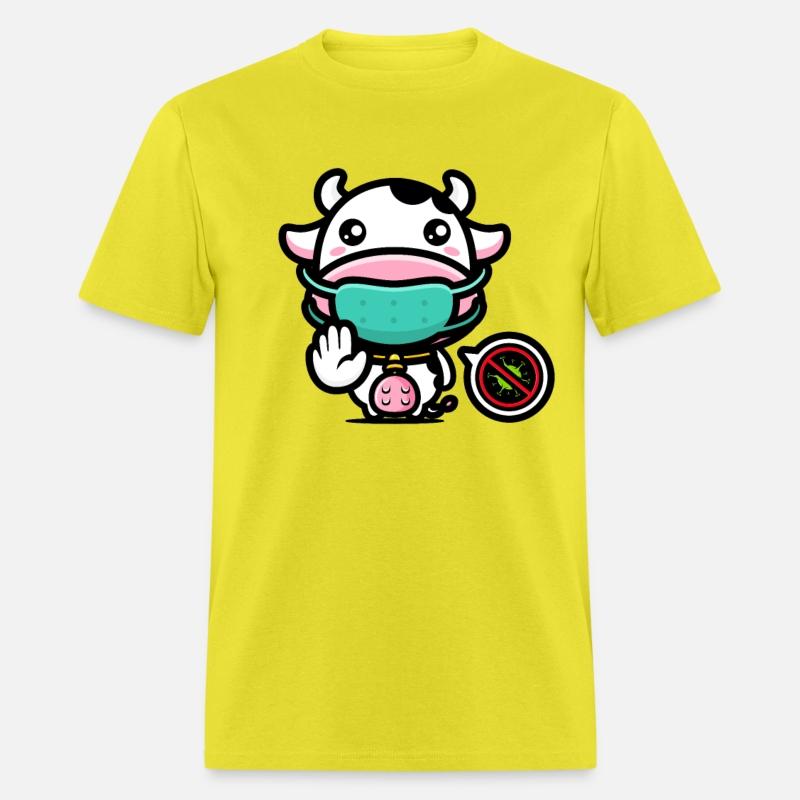 Cute Anti-Covid Cow With Quarantine Mouthguard