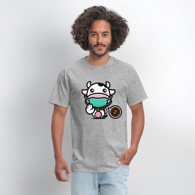 Cute Anti-Covid Cow With Quarantine Mouthguard