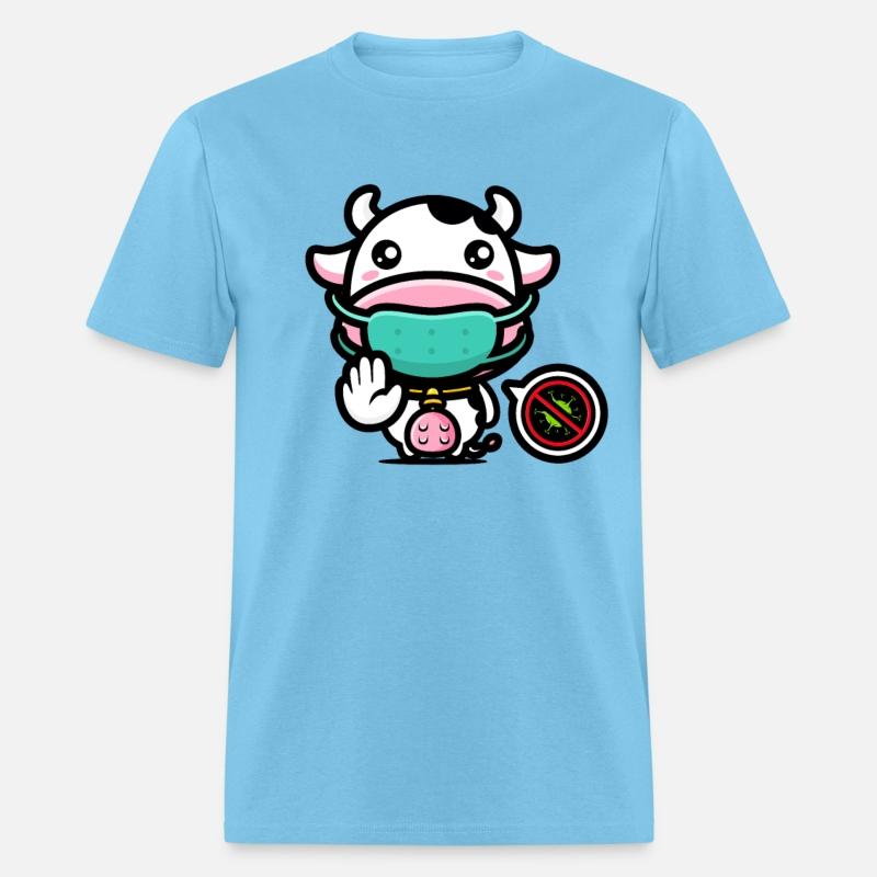 Cute Anti-Covid Cow With Quarantine Mouthguard