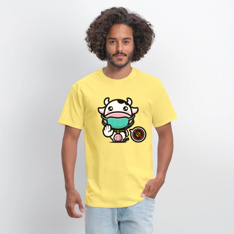 Cute Anti-Covid Cow With Quarantine Mouthguard