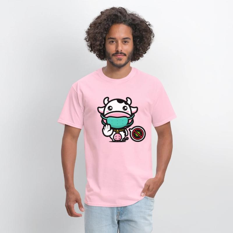 Cute Anti-Covid Cow With Quarantine Mouthguard