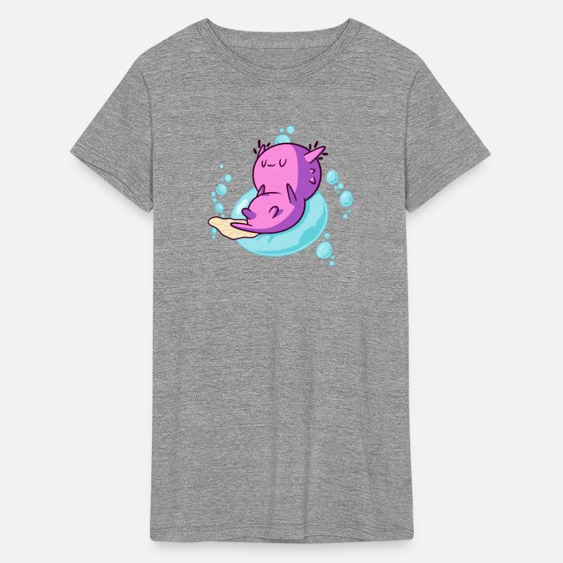 Cute Axolotl Relaxing In A Bubble Bath