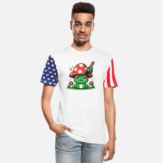 Cute frog with mushroom hat