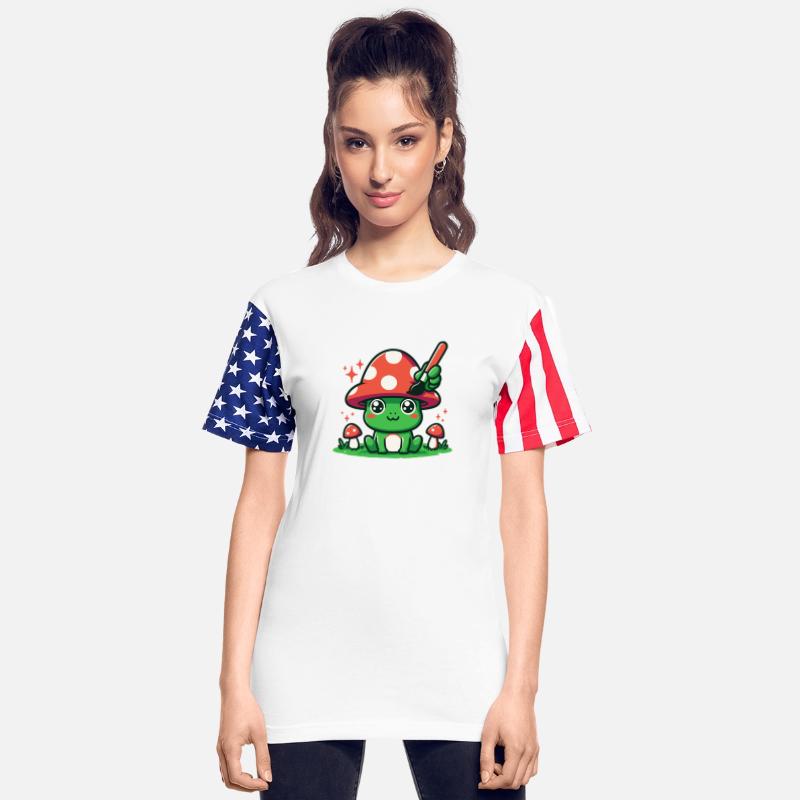 Cute frog with mushroom hat