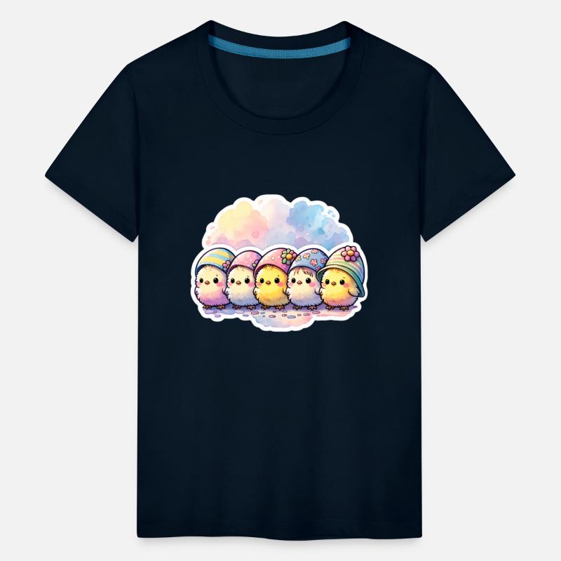 Cute Group of Chicks With Easter Egg