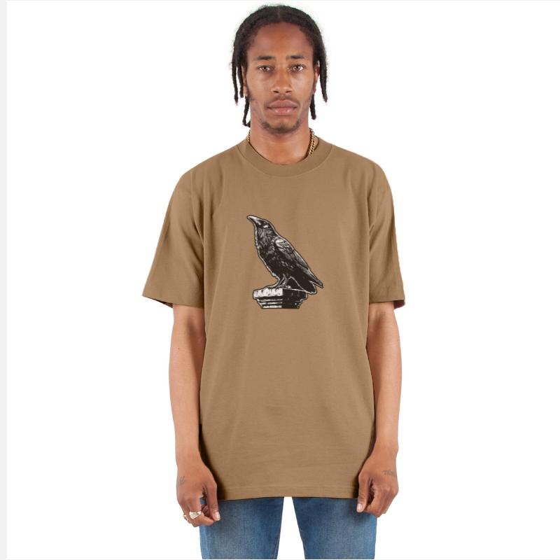 Dark Art Crows Raven Bird with Skull Bones Vintage