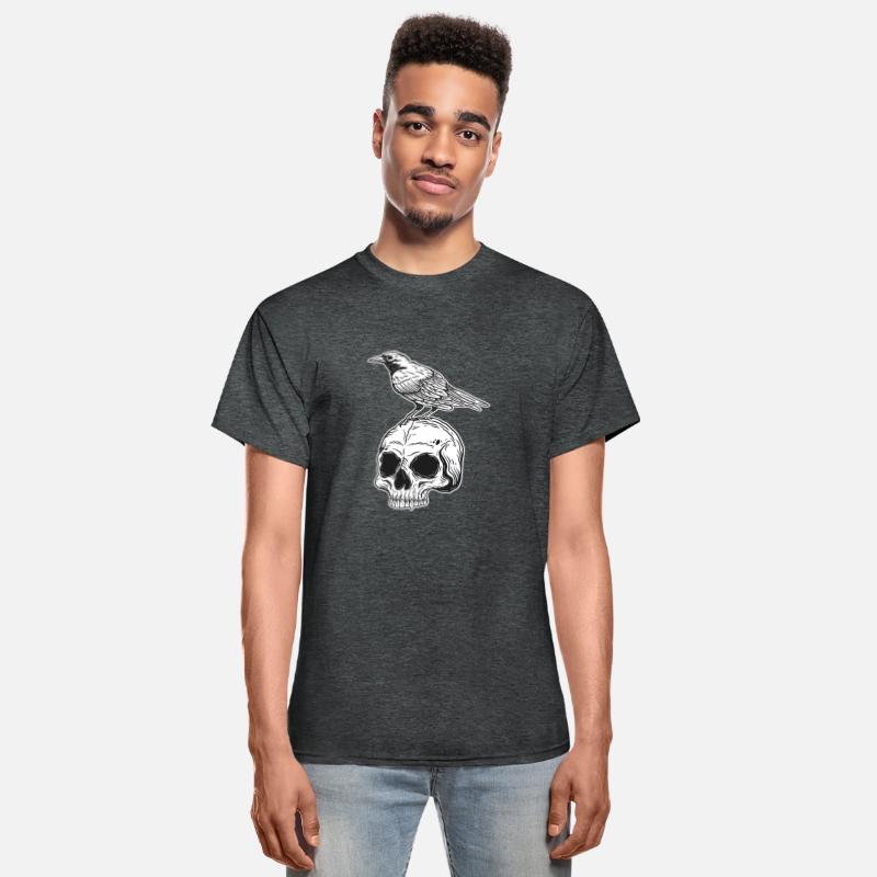 Dark Vintage Skull with Crow