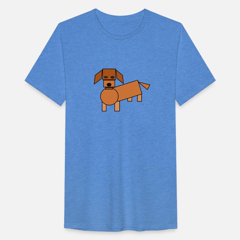 dog geometric dachshund brown