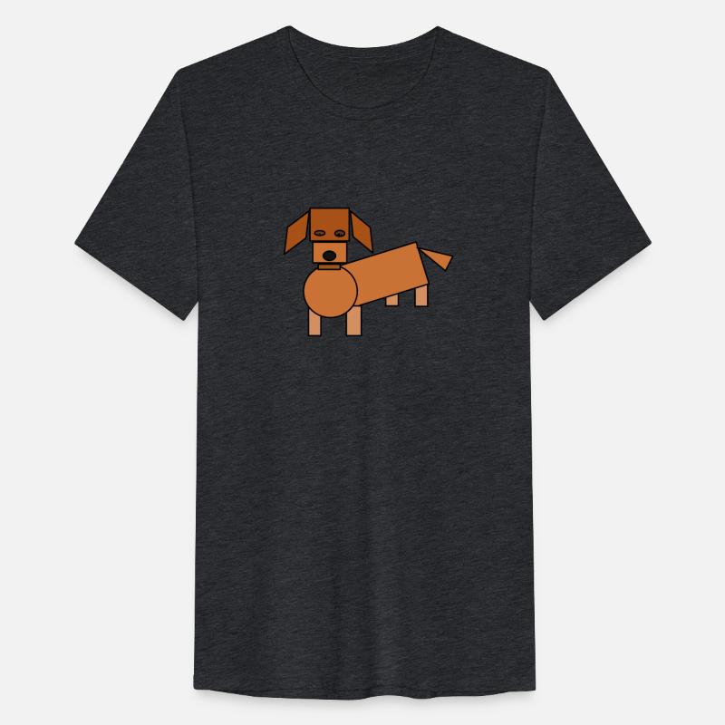 dog geometric dachshund brown