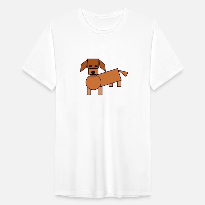dog geometric dachshund brown