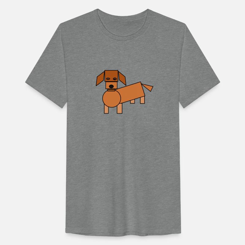 dog geometric dachshund brown