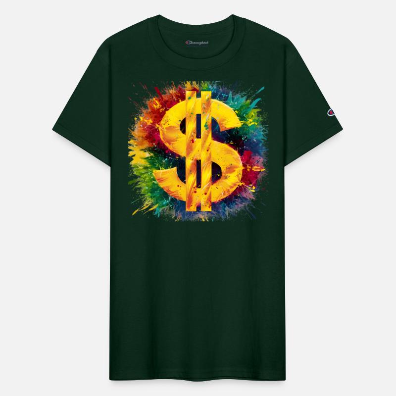 Dollar sign colour splashes