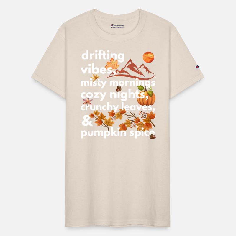 drifting vibes misty mornings cozy nights crunchy